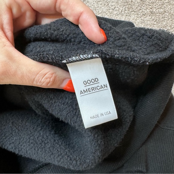 🤩 GOOD AMERICAN Goodies Varsity Sweatshirt Size 0 - Picture 6 of 6